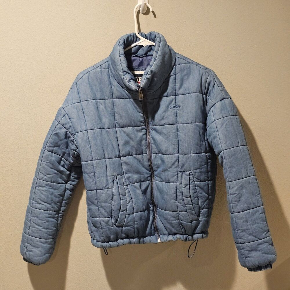 Vintage Levis Womens Puffer Jacket Size XS Blue RN 54163